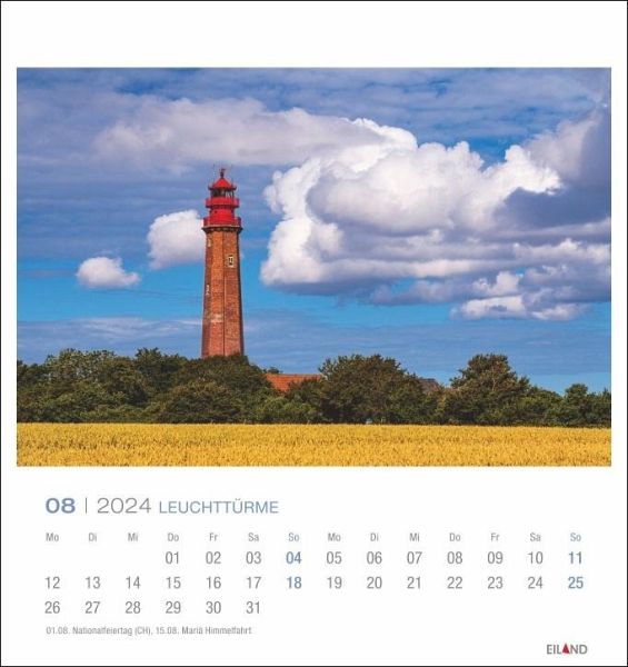 Leuchtturm Kalender Türkis 