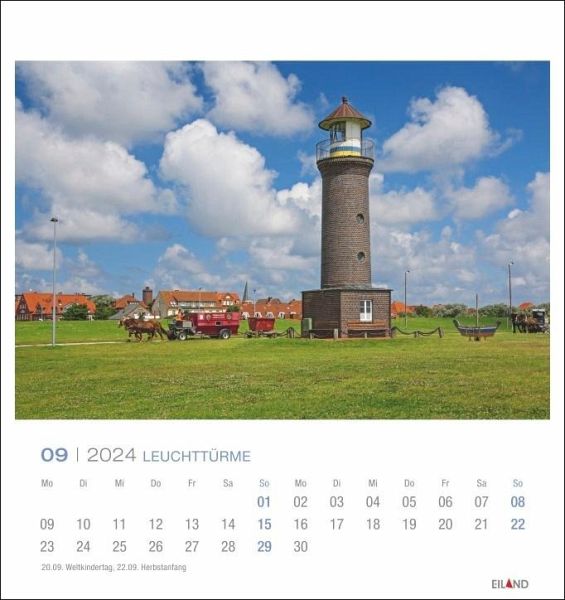 Leuchtturm Kalender Türkis 