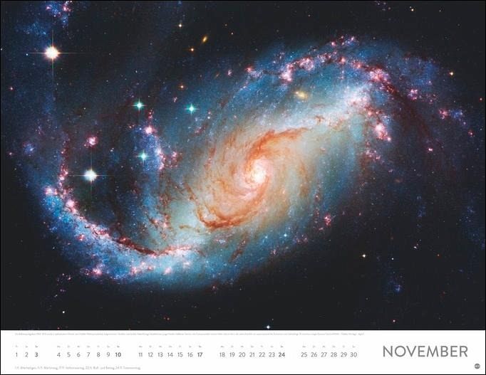 Das Universum Posterkalender 2024. Fotokalender mit Spiralgalaxien und