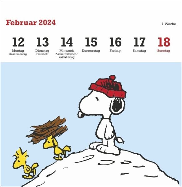 Peanuts Premium-Postkartenkalender 2024 - Kalender portofrei bestellen