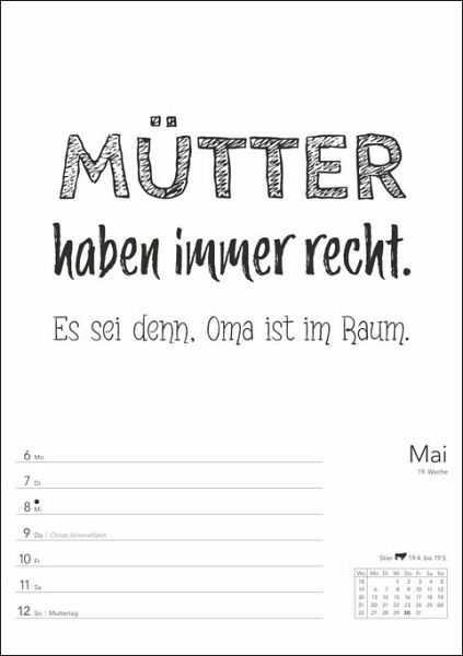 TypoSprücheKalender Wochenplaner 2024. Praktischer Terminkalender zum
