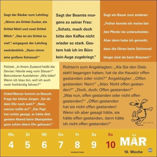 Witze fürs Klo Kalender 2024. Humorvoller Wandkalender mit 53 Seiten