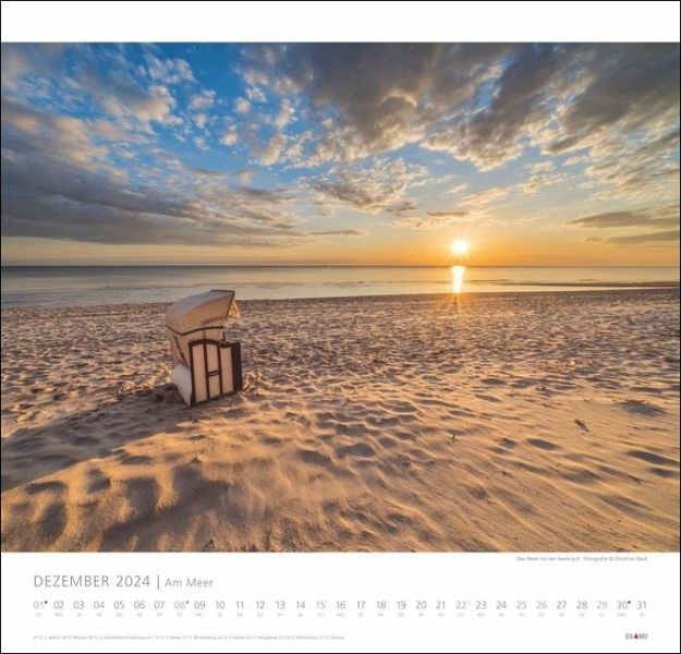 Am Meer - Sand, Wind und Wellen Kalender 2025. Kalender Großformat mit