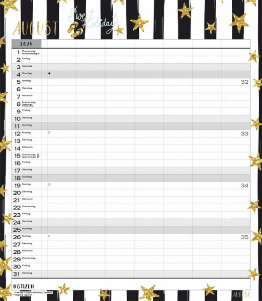 Multiplaner Time for glamour 2024 Kalender portofrei bestellen