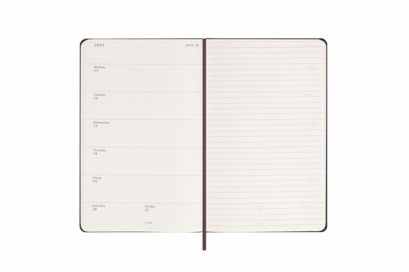Moleskine 12 Monate Wochen Notizkalender 2024, Large/A5, 1 Wo = 1 Seite