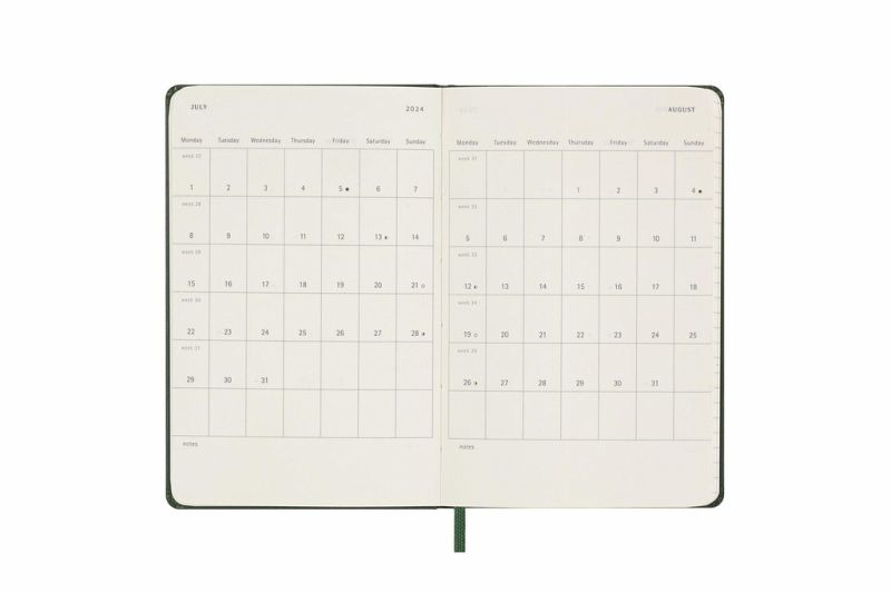 Moleskine 12 Monate Wochen Notizkalender 2024, Pocket/A6, 1 Wo = 1