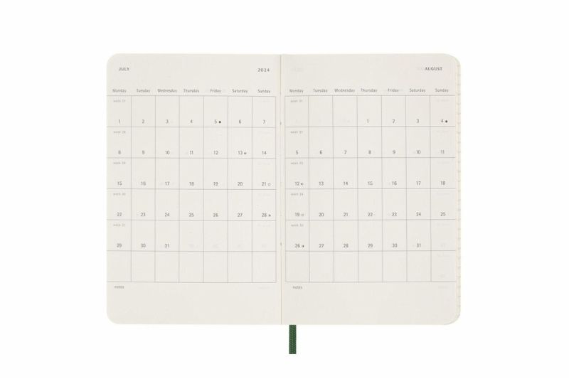 Moleskine 12 Monate Wochen Notizkalender 2024, Pocket/A6, 1 Wo = 1
