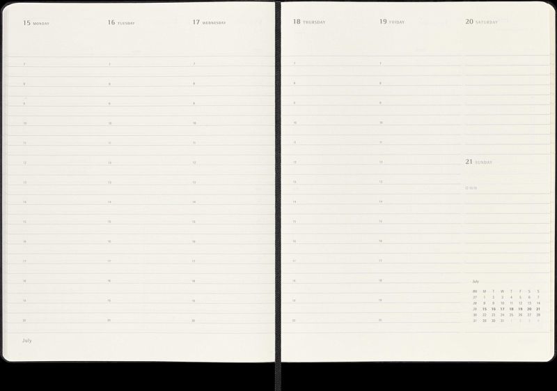 Moleskine 12 Monate Pro Wochen Notizkalender 2024, Pro Xl, 1 Wo = 2