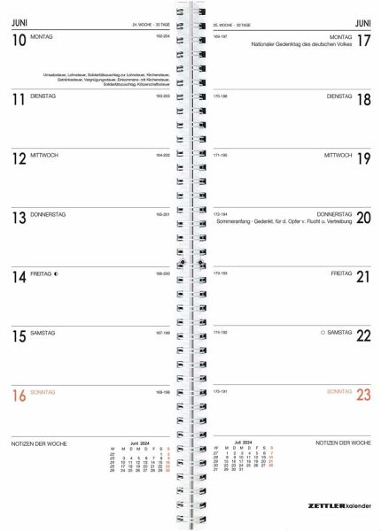 Vormerkbuch Recycling 2024 - Bürokalender 10,5x29,7 cm - 1 Woche auf 1