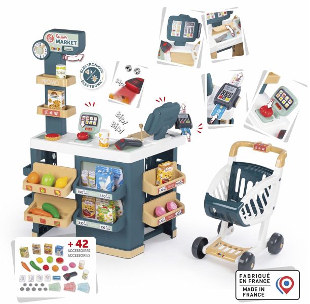 Smoby Supermarkt mit Einkaufswagen Modell 2023 - Bei bücher.de immer  portofrei | Spielküchen