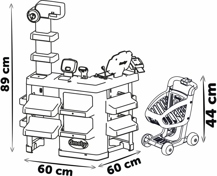 Smoby Supermarkt mit Einkaufswagen Modell 2023 - Bei bücher.de immer  portofrei