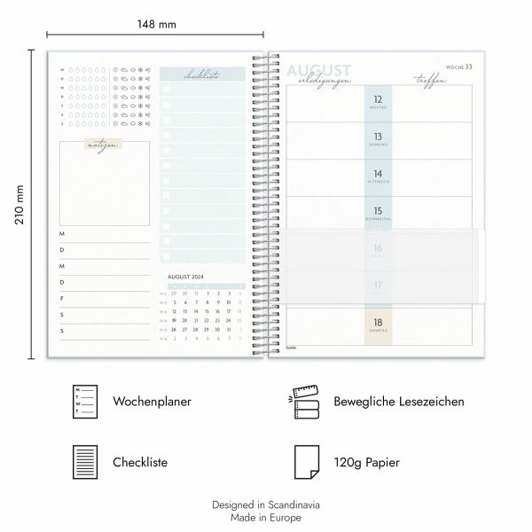 Burde Life Planner To Do Kalender 2024, Book hardback