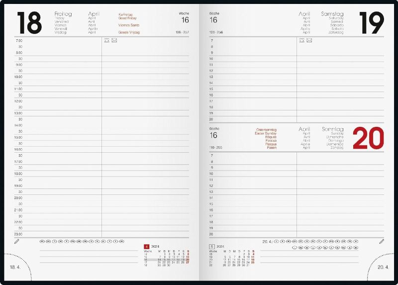 Tageskalender, Buchkalender, 2024, Good Days, Modell 795, Grafik ...