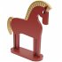 Deko Figur Holz-Pferd, rot - Bild 2