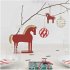 Deko Figur Holz-Pferd, rot - Bild 3