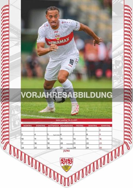 VfB Stuttgart 2025 - Bannerkalender - Fan-Kalender - Fußball-Kalender 
