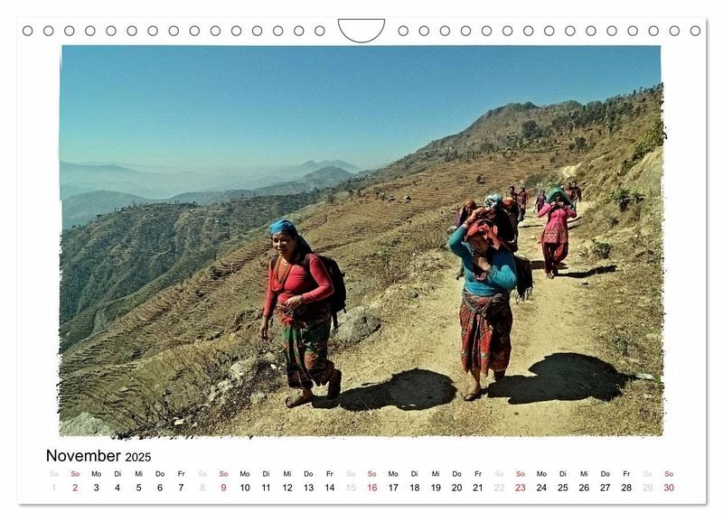 BEGEGNUNGEN IN NEPAL (Wandkalender 2025 DIN A4 quer), CALVENDO