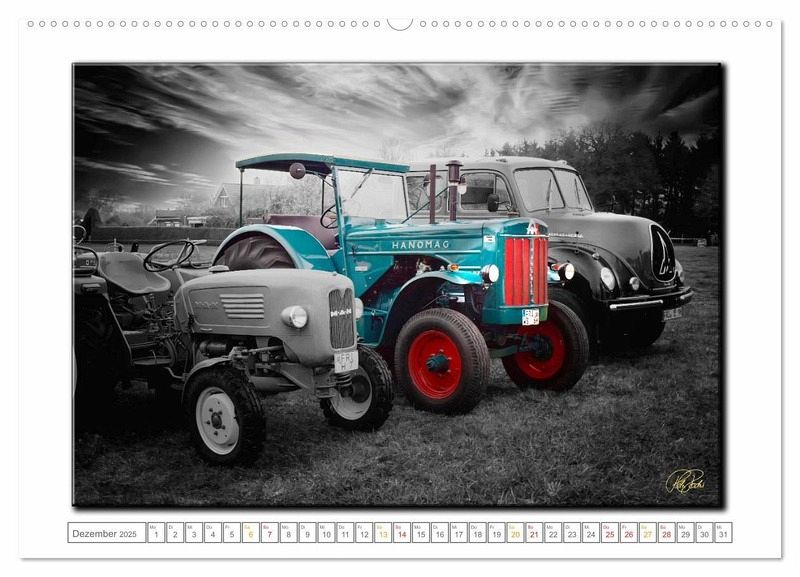 Oldtimer - nostalgische Trecker und Lastwagen (Wandkalender 2025 DIN A2 