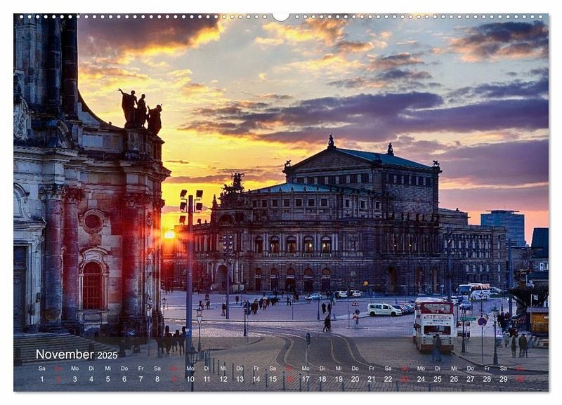 Dresden Bilder 2025 (hochwertiger Premium Wandkalender 2025 DIN A2 quer