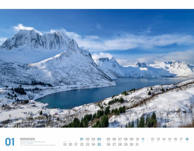 Norwegen Kalender 2026 Unterwegs zwischen Fjordland und Nordkap von Illustration 